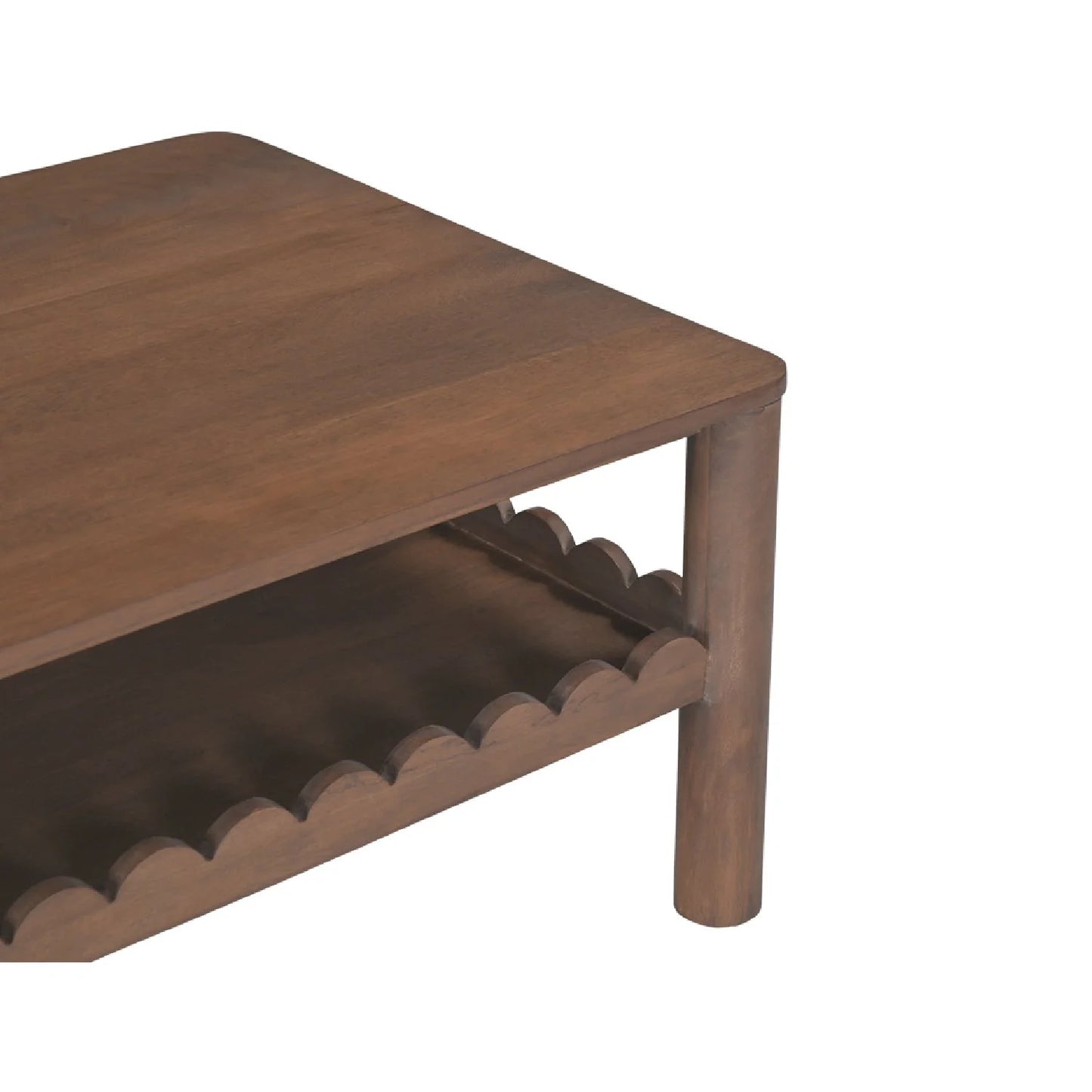 Luxury Wiley Scalloped Wooden Coffee Table Modern Italian Style for Villa