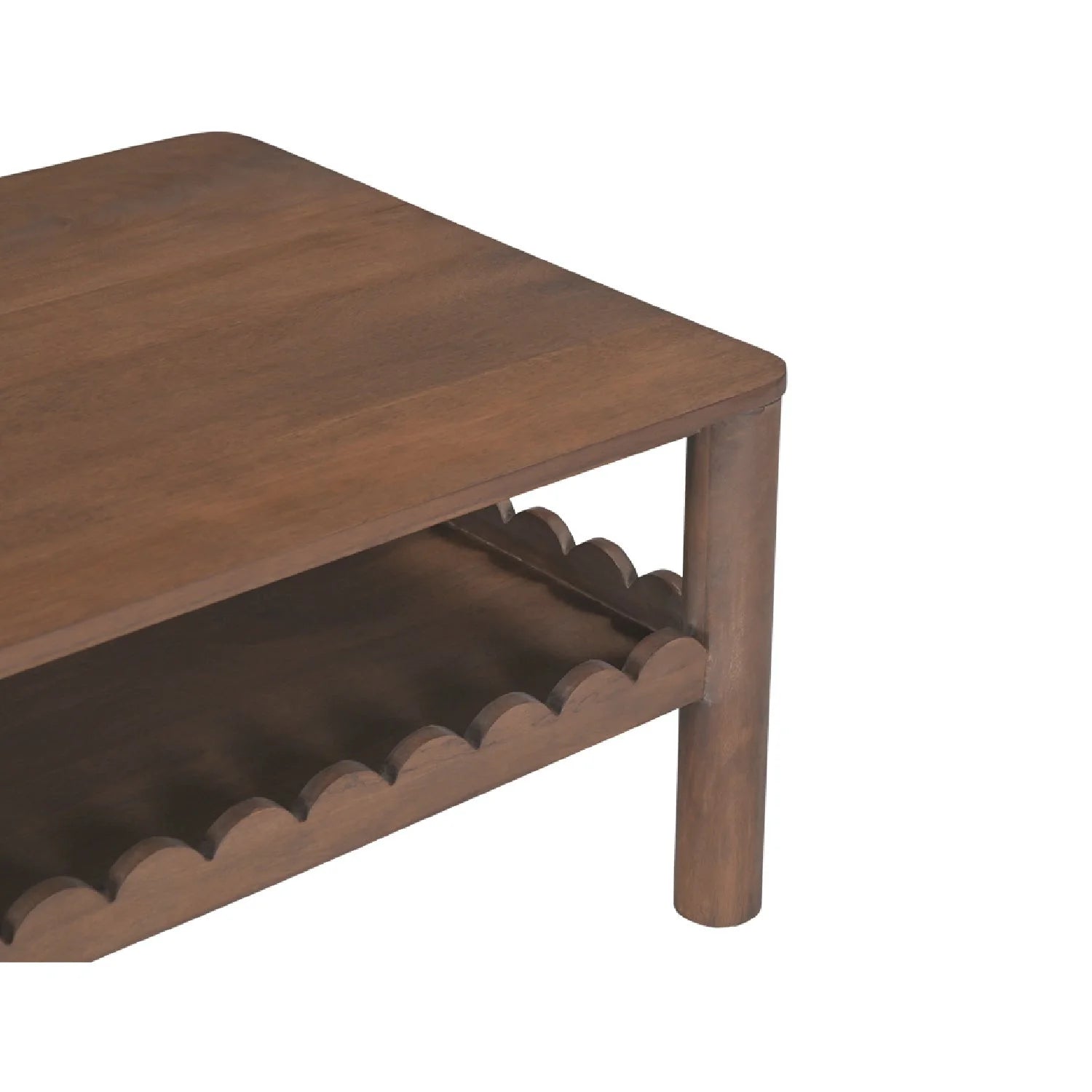 Luxury Wiley Scalloped Wooden Coffee Table Modern Italian Style for Villa