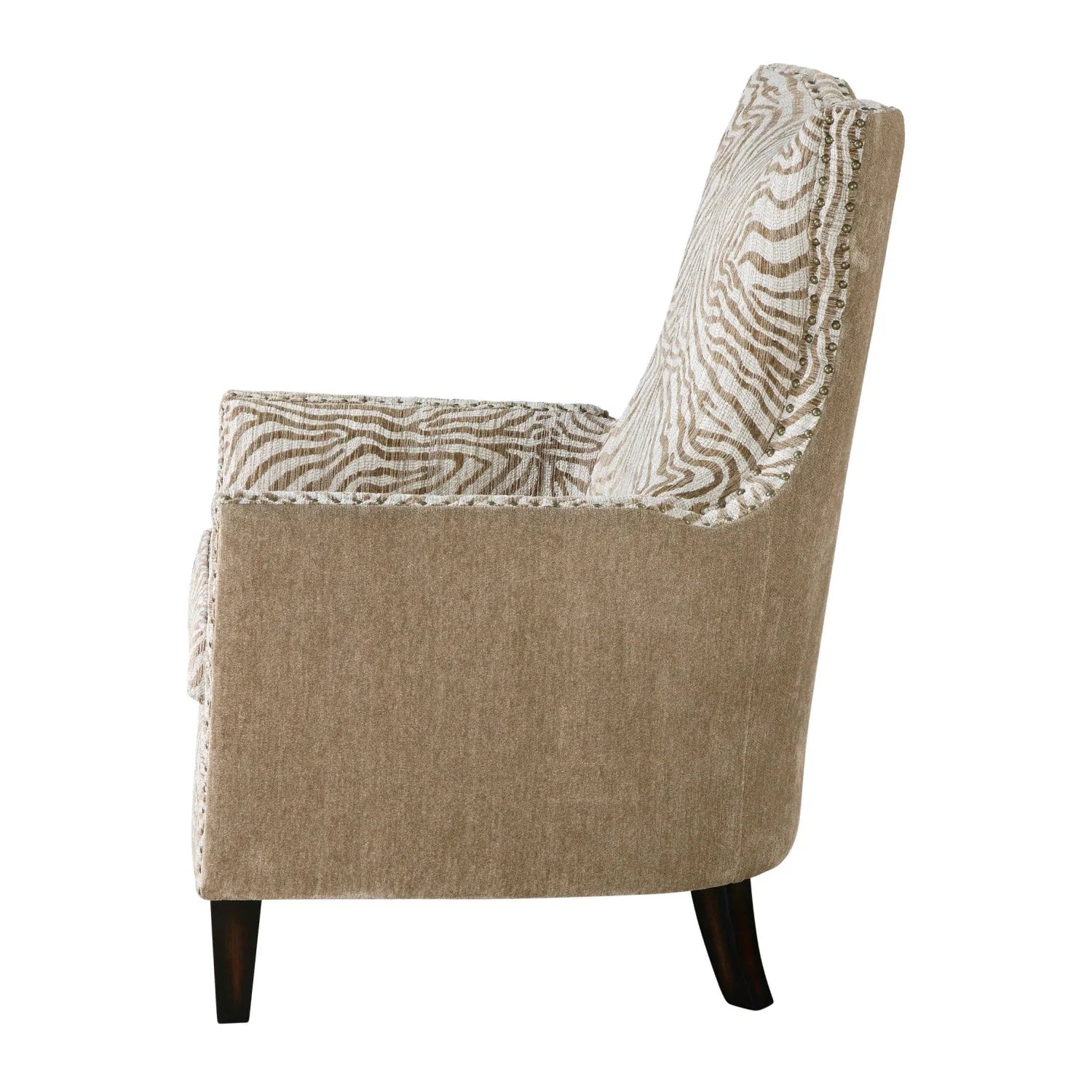 Luxury Wingback Beige Lounge Chair Modern Italian Style for Villa