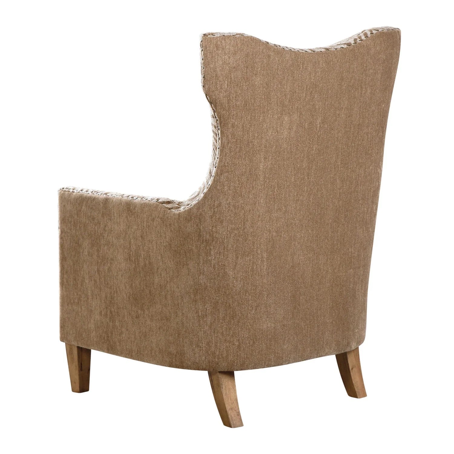 Luxury Wingback Beige Lounge Chair Modern Italian Style for Villa
