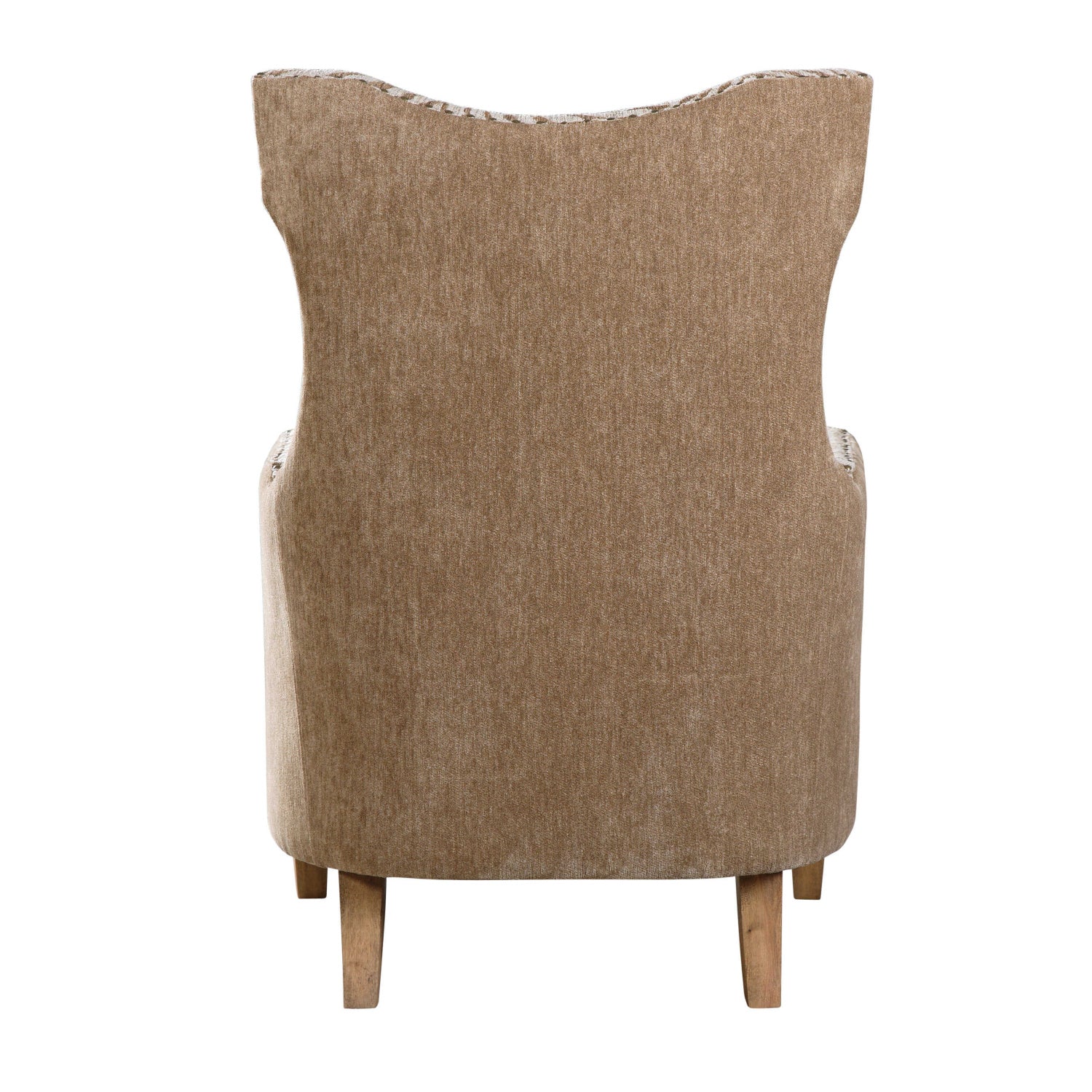Luxury Wingback Beige Lounge Chair Modern Italian Style for Villa