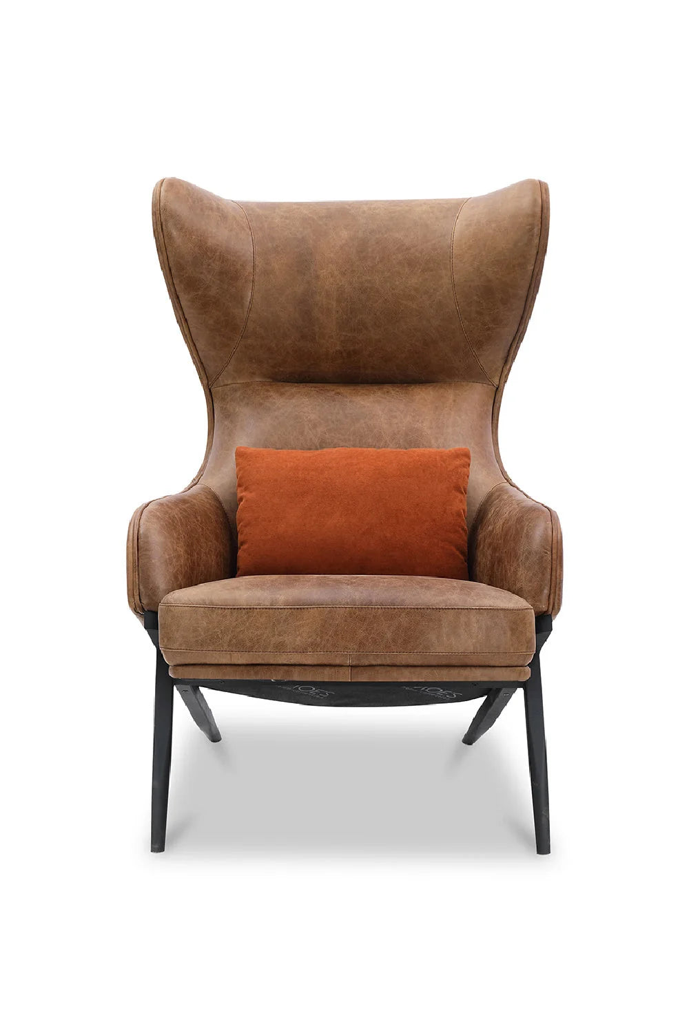 Luxury Wingback Brown Lounge Chair Modern Italian Style for Villa