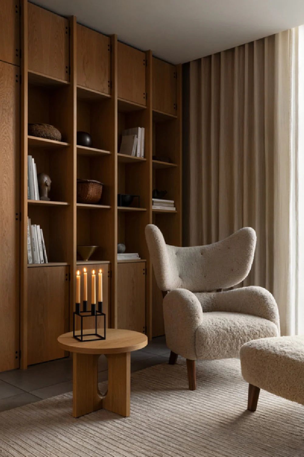 Luxury Wingback Lounge Chair Modern Italian Style for Villa