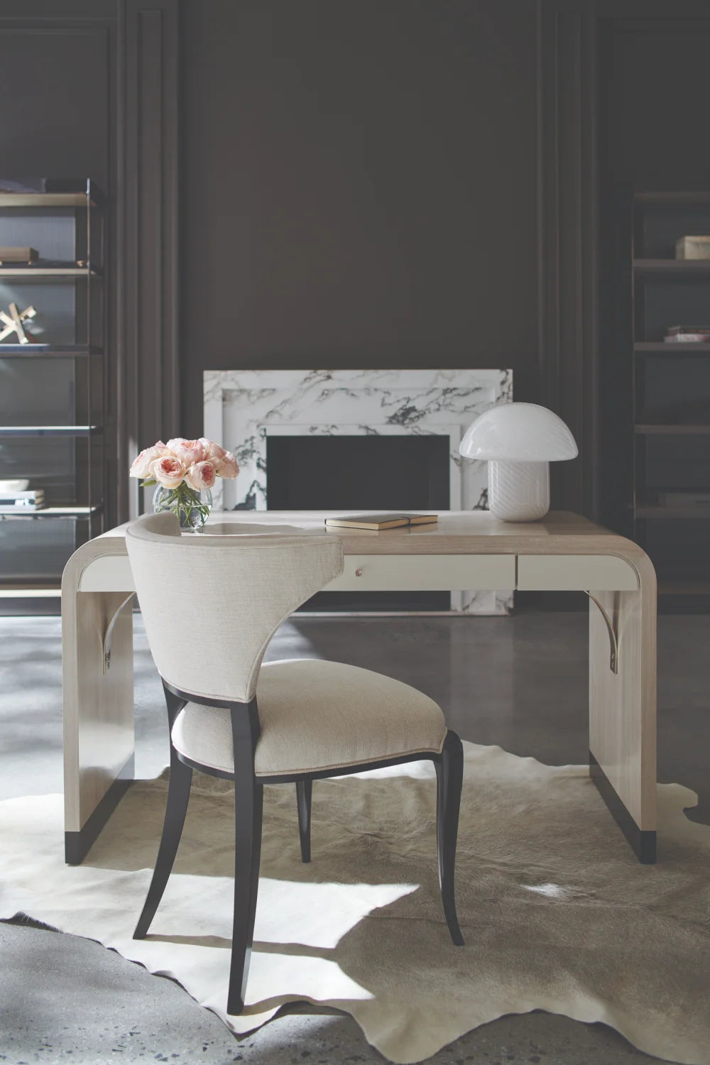 Luxury Winged Modern Dining Chair European Style for Villa