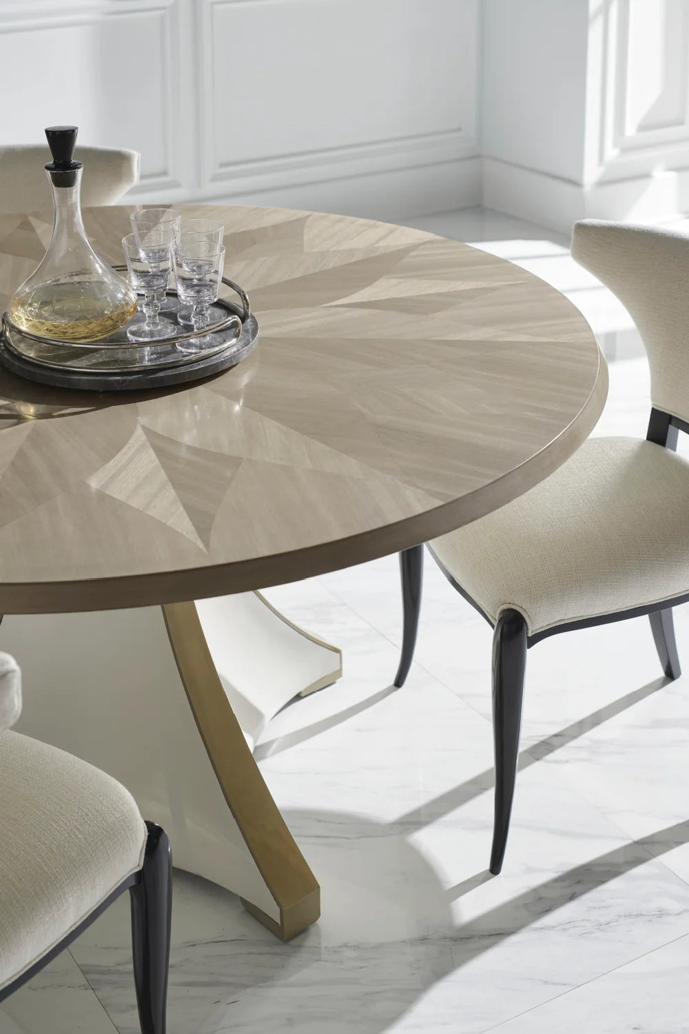 Luxury Winged Modern Dining Chair European Style for Villa