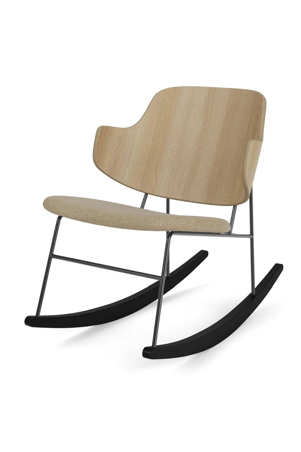 Luxury Wood Back Rocking Chair Modern Italian Style for Villa