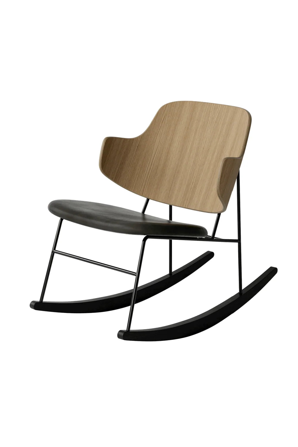 Luxury Wood Back Rocking Chair Modern Italian Style for Villa