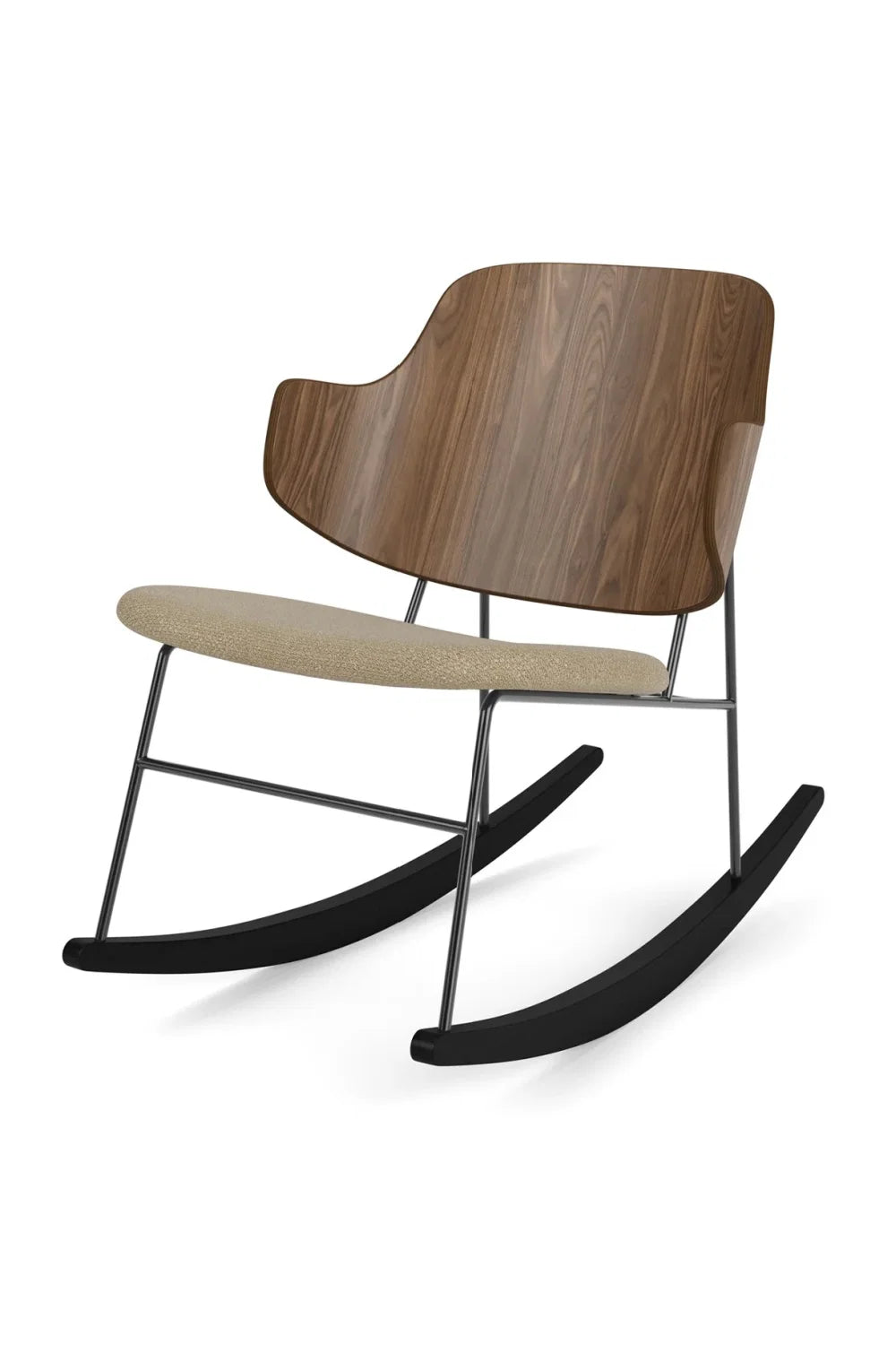 Luxury Wood Back Rocking Chair Modern Italian Style for Villa