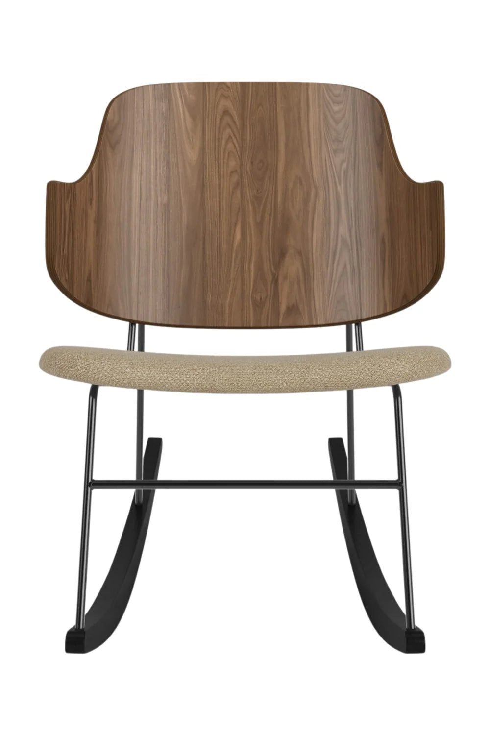 Luxury Wood Back Rocking Chair Modern Italian Style for Villa