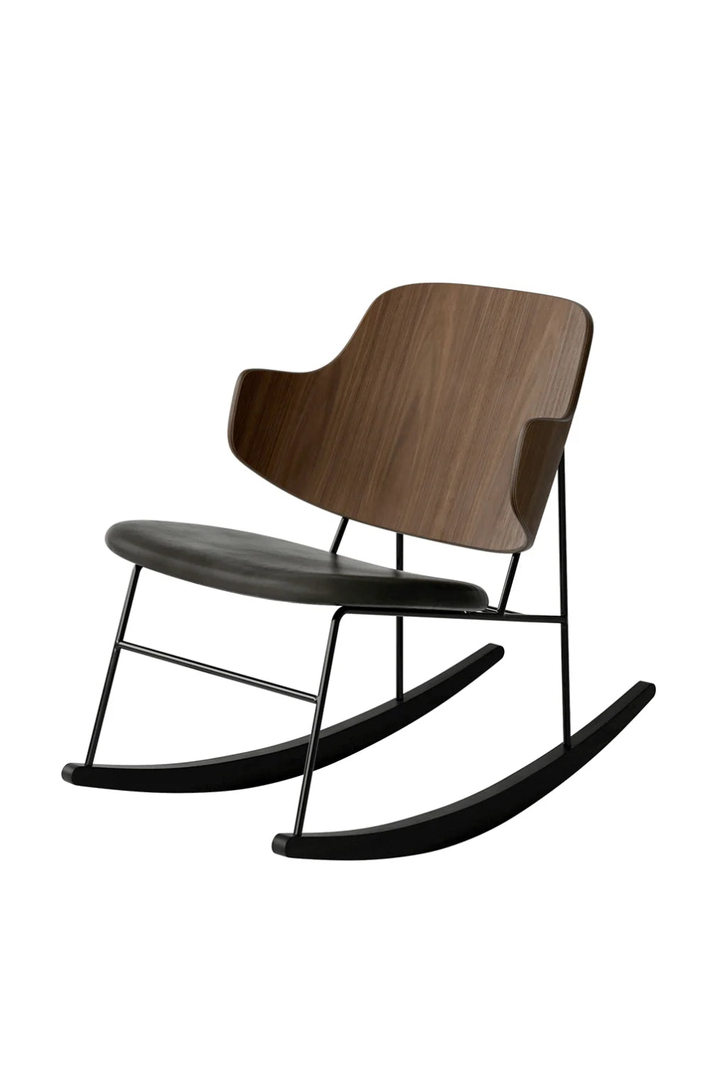 Luxury Wood Back Rocking Chair Modern Italian Style for Villa