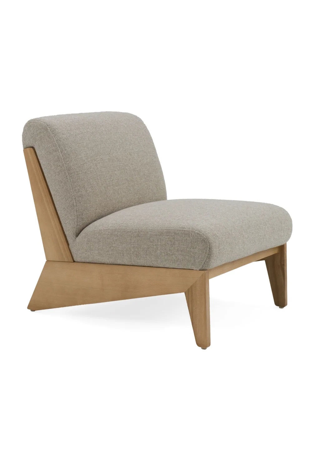 Luxury Wood Base Accent Lounge Chair Modern Italian Style for Villa