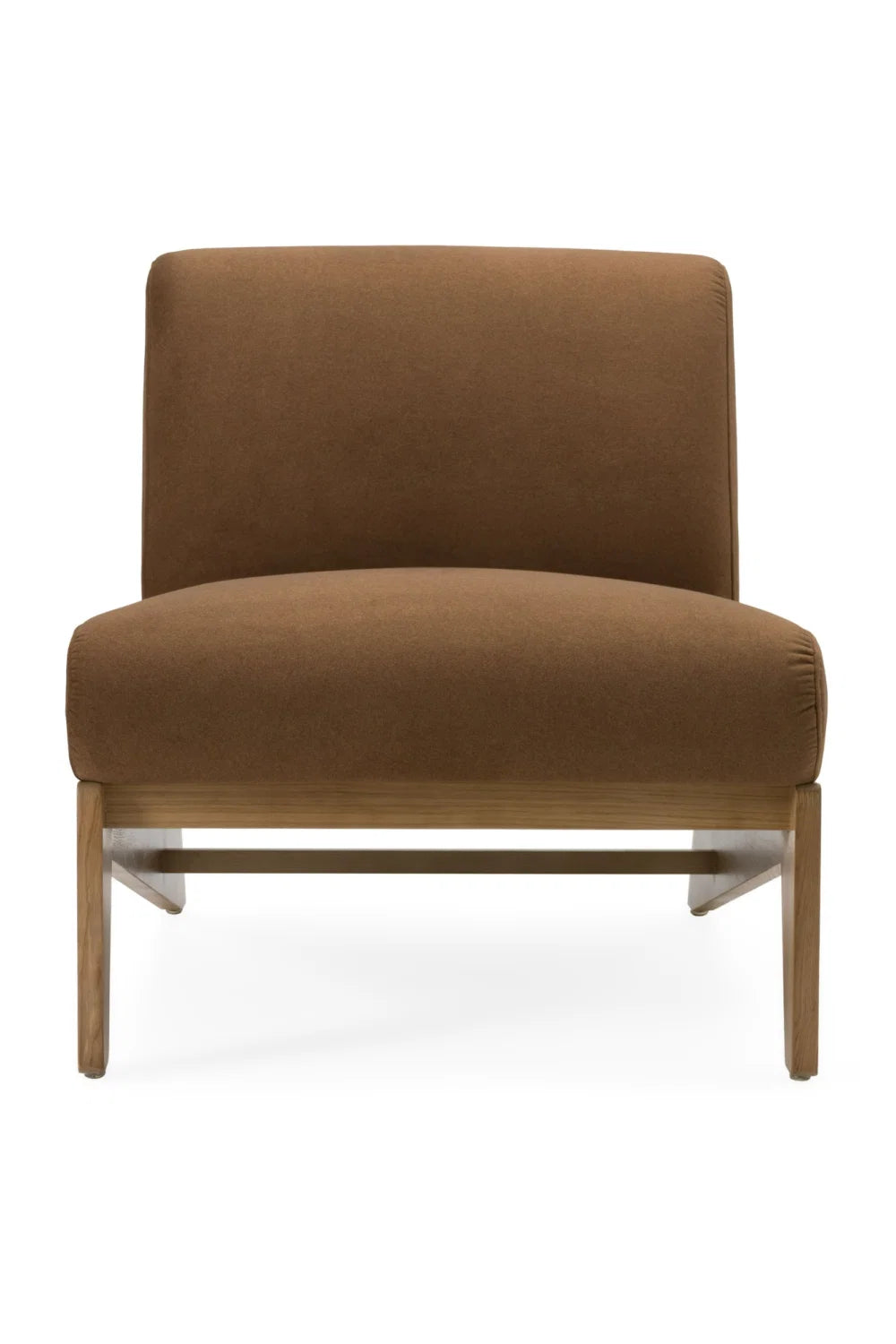 Luxury Wood Base Accent Lounge Chair Modern Italian Style for Villa