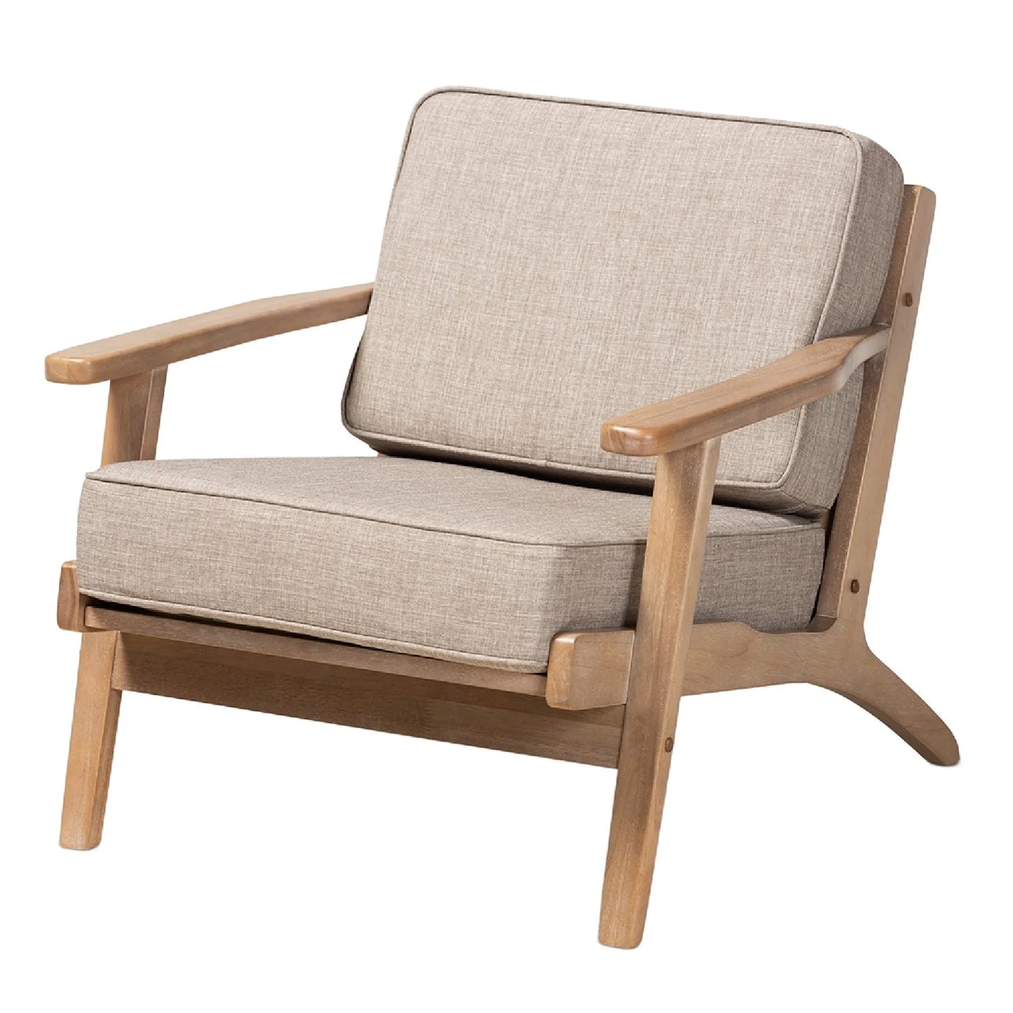 Luxury Wood Framed Lounge Chair Modern Italian Style for Villa
