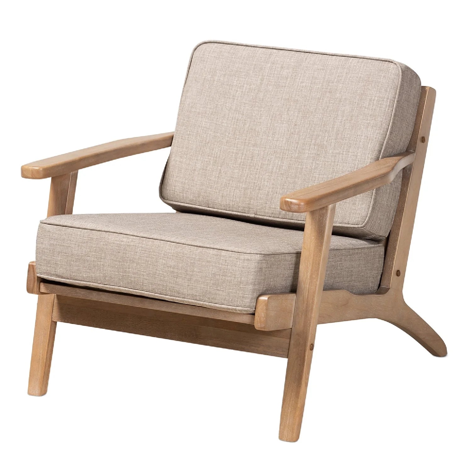 Luxury Wood Framed Lounge Chair Modern Italian Style for Villa
