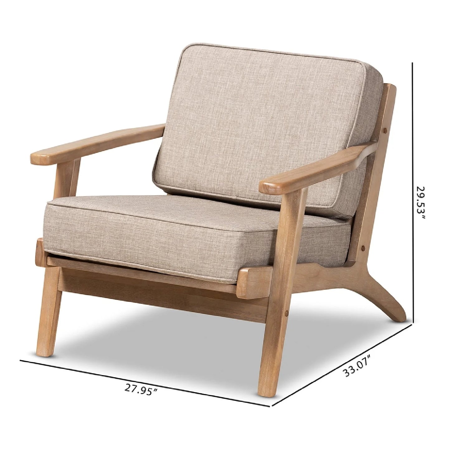 Luxury Wood Framed Lounge Chair Modern Italian Style for Villa