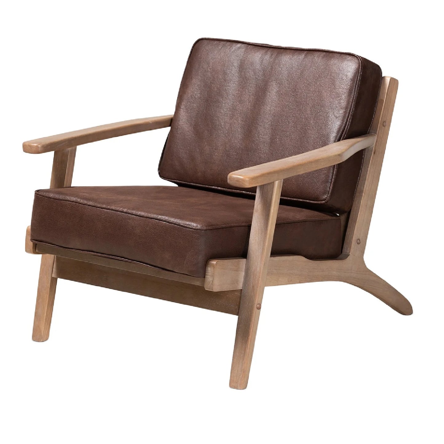 Luxury Wood Framed Lounge Chair Modern Italian Style for Villa