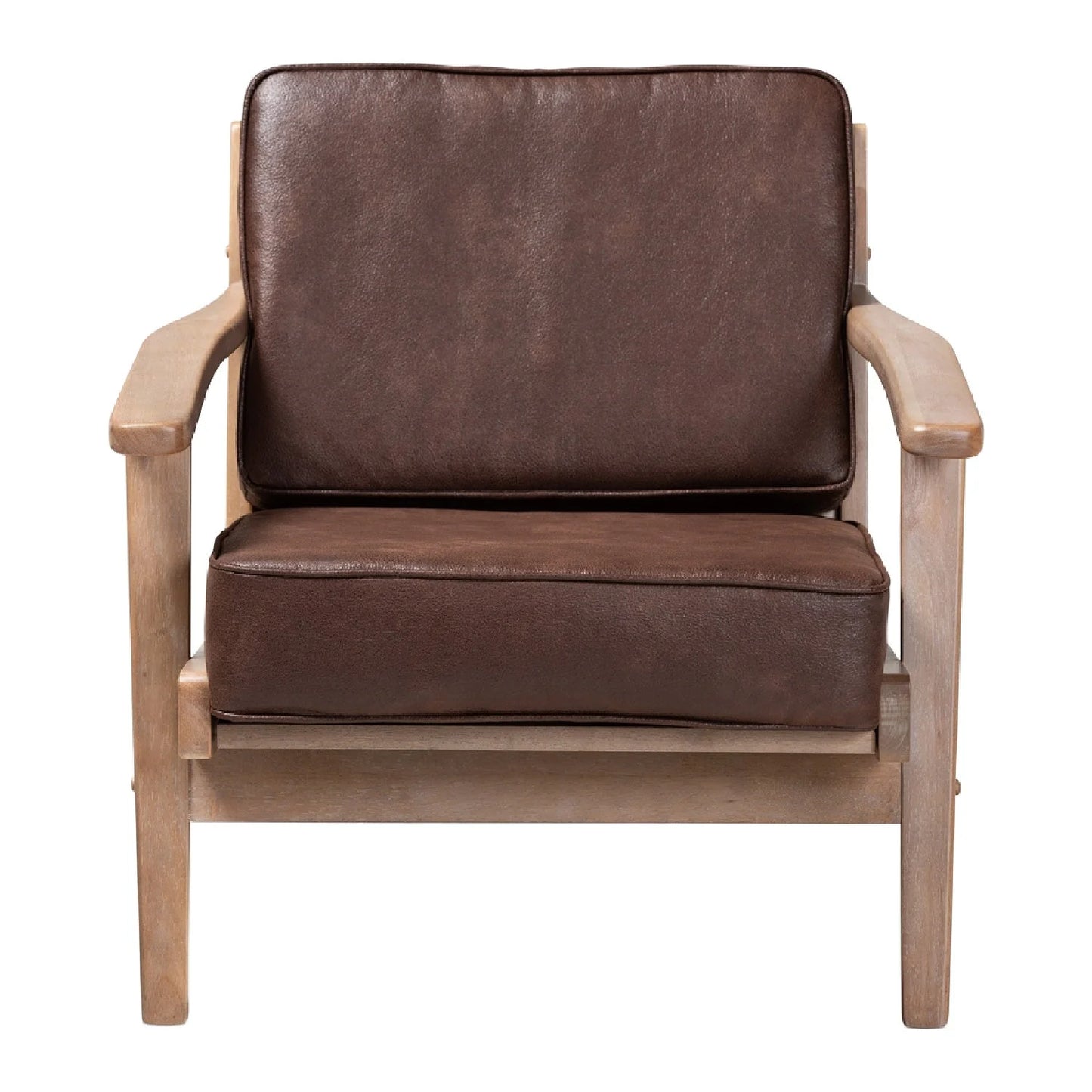 Luxury Wood Framed Lounge Chair Modern Italian Style for Villa