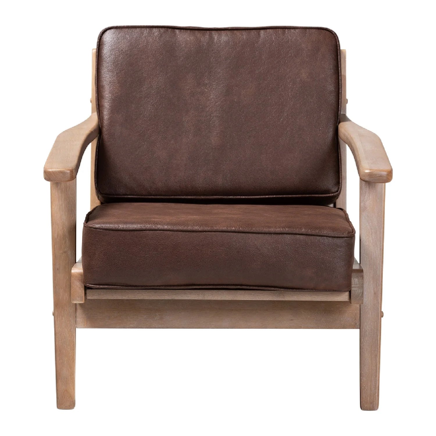 Luxury Wood Framed Lounge Chair Modern Italian Style for Villa