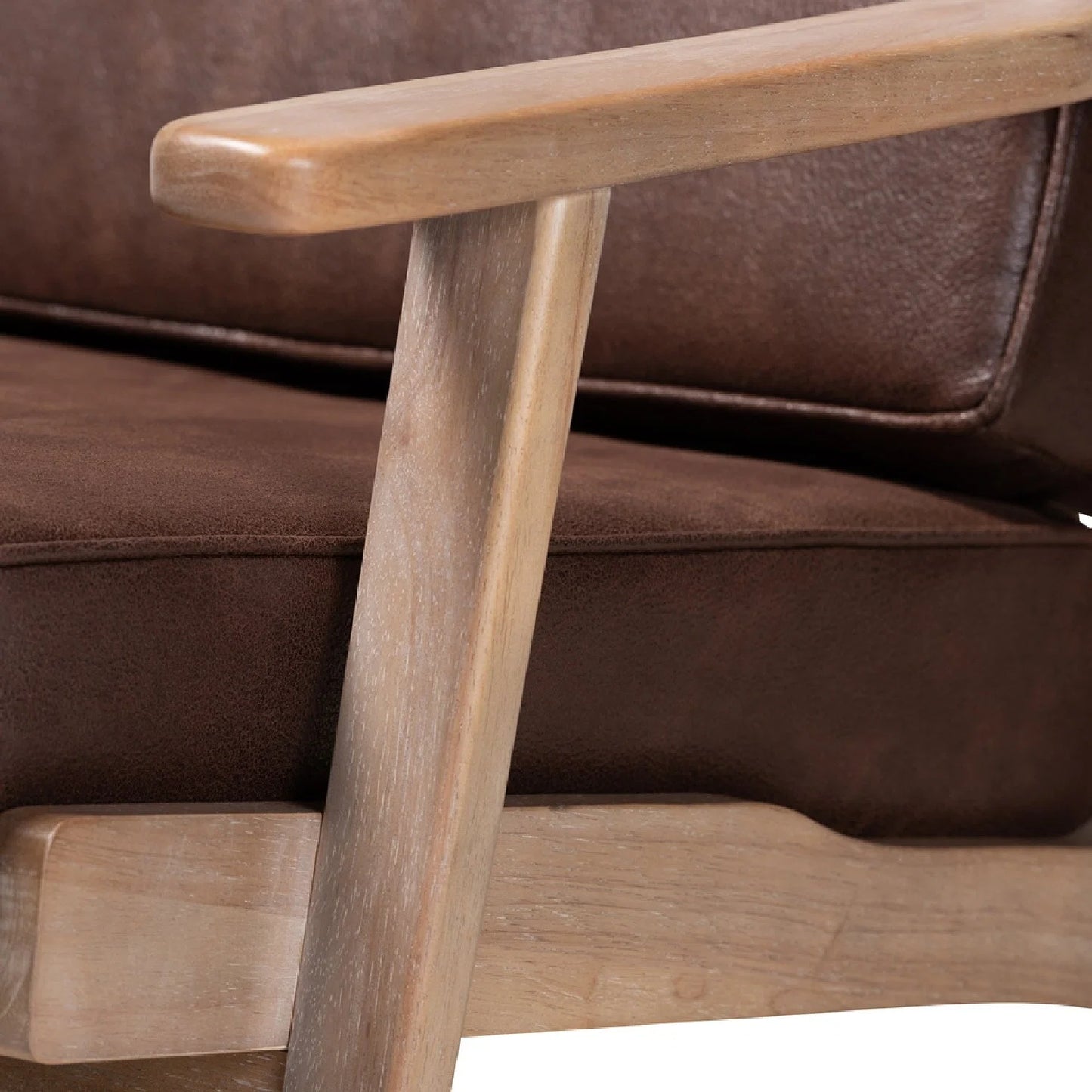 Luxury Wood Framed Lounge Chair Modern Italian Style for Villa