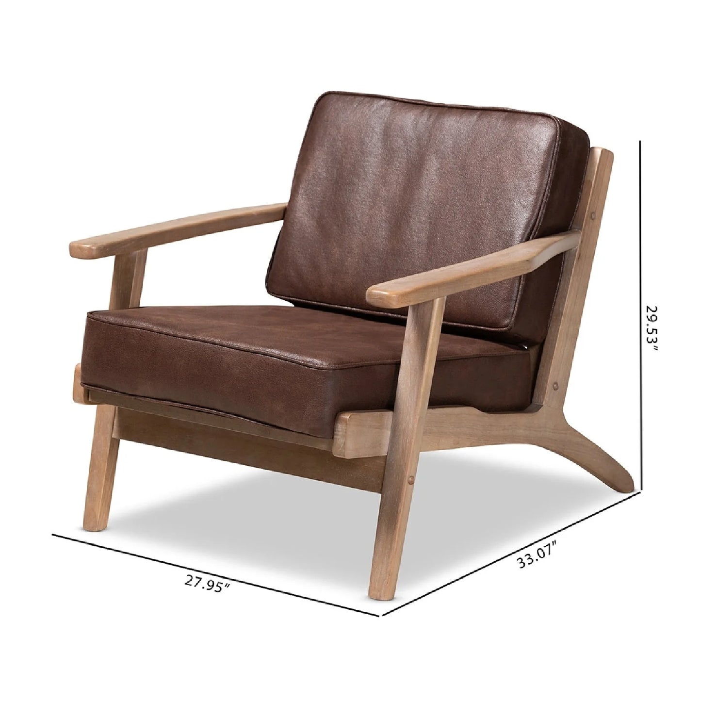 Luxury Wood Framed Lounge Chair Modern Italian Style for Villa
