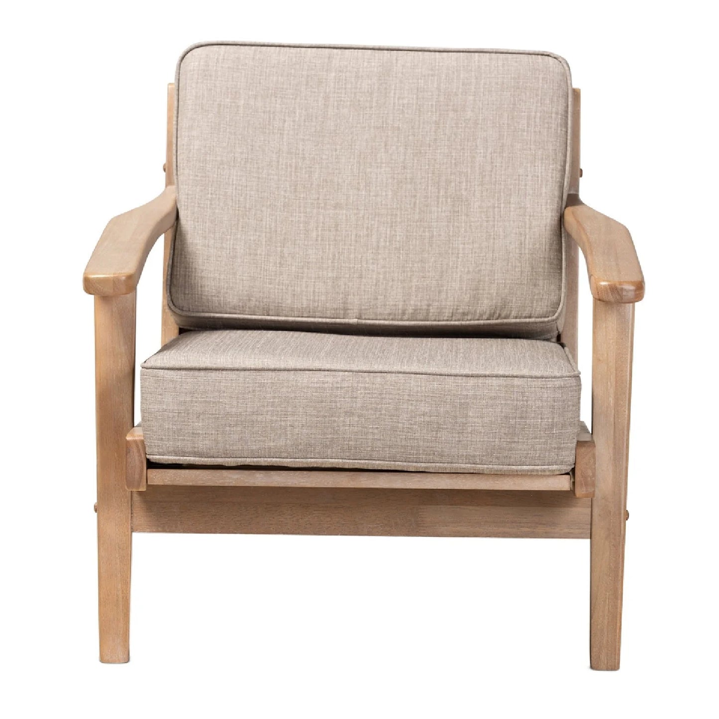 Luxury Wood Framed Lounge Chair Modern Italian Style for Villa