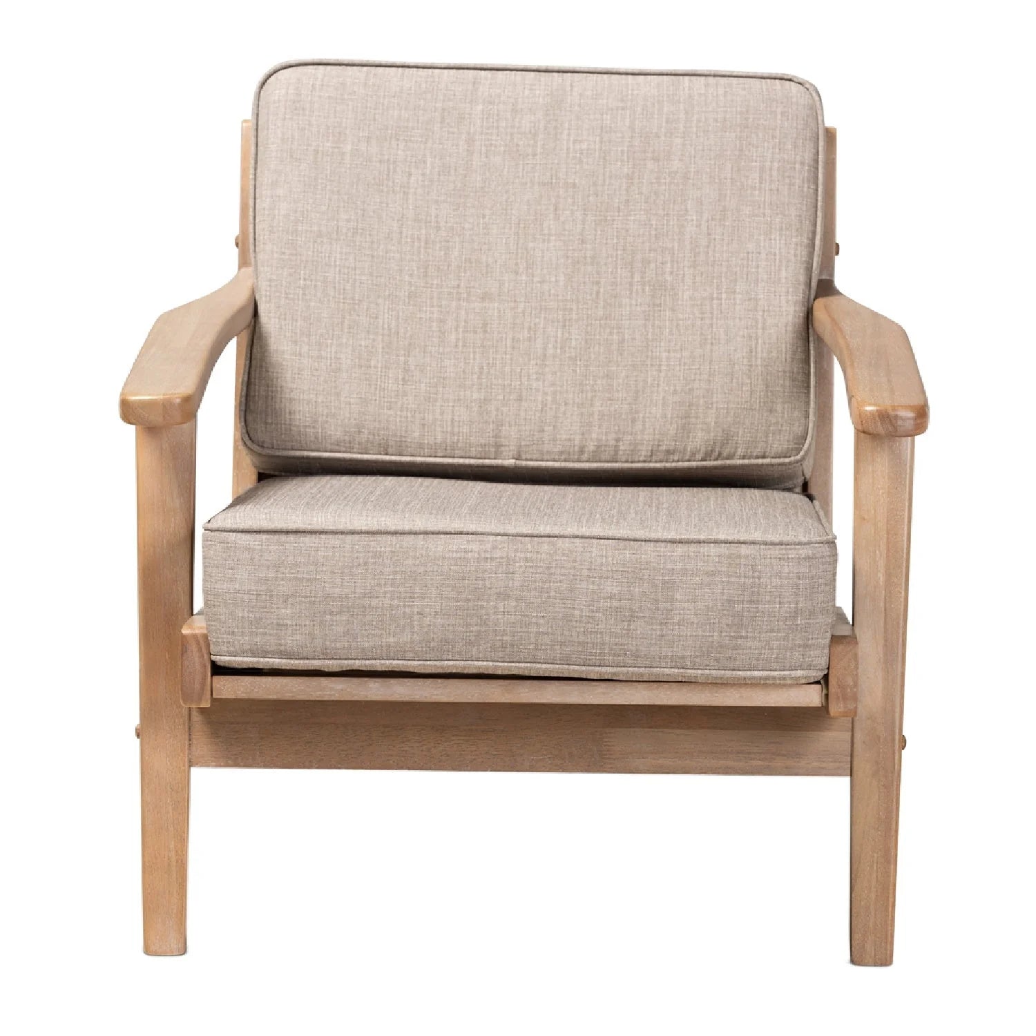 Luxury Wood Framed Lounge Chair Modern Italian Style for Villa