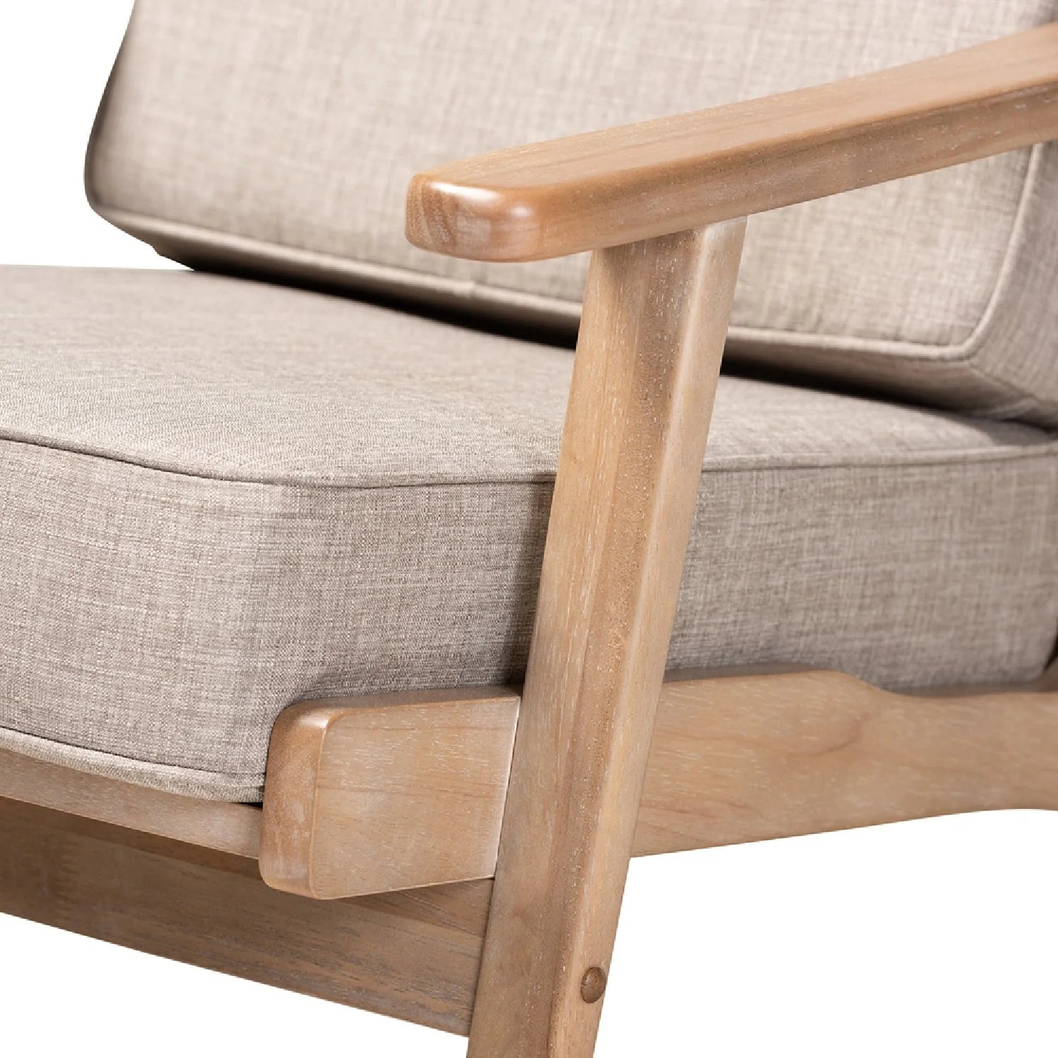Luxury Wood Framed Lounge Chair Modern Italian Style for Villa