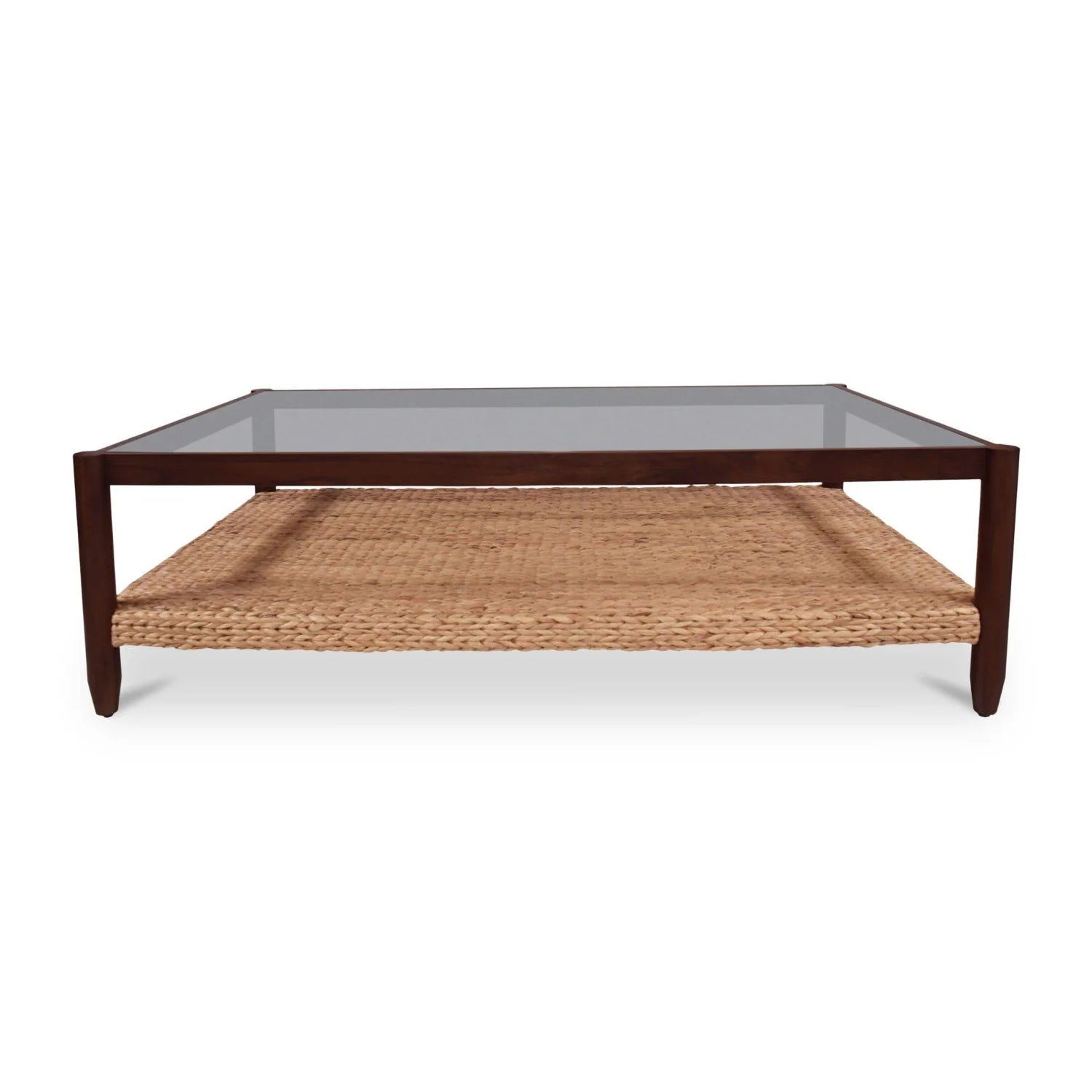 Luxury Wood Glass Coffee Table Modern Italian Style for Villa