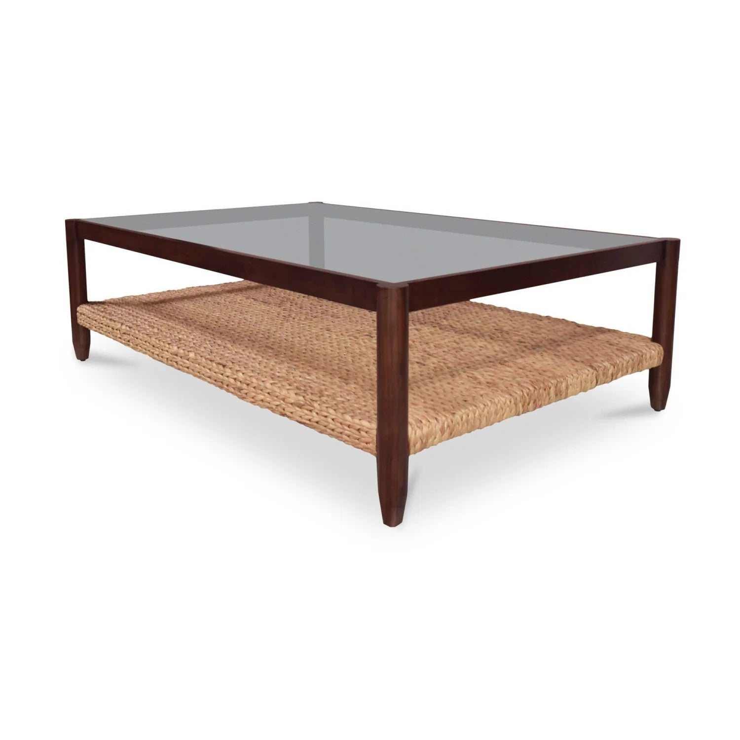 Luxury Wood Glass Coffee Table Modern Italian Style for Villa