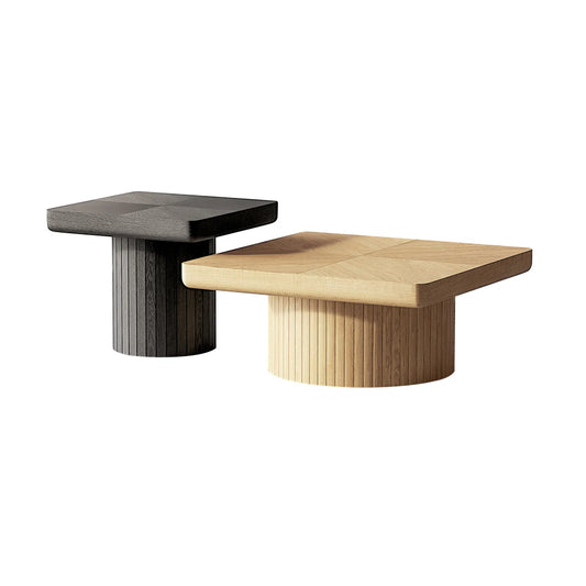 Luxury Wood Nesting Coffee Table Modern Italian Style for Villa