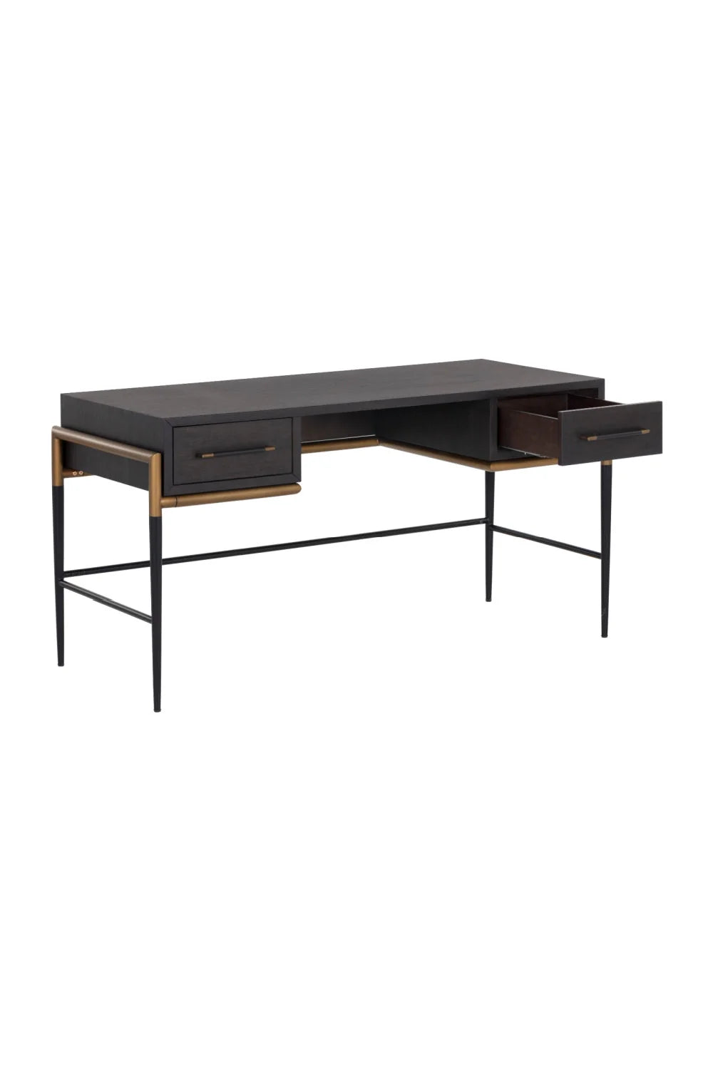 Luxury Wooden 2-Drawer Modern Desk European Style for Villa