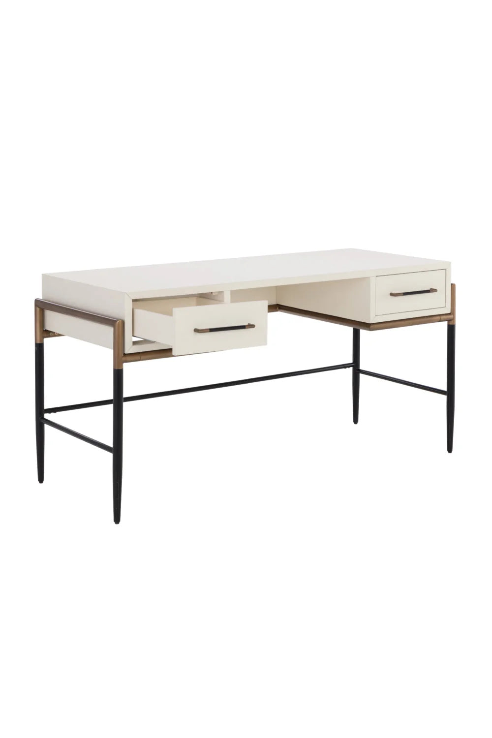 Luxury Wooden 2-Drawer Modern Desk European Style for Villa