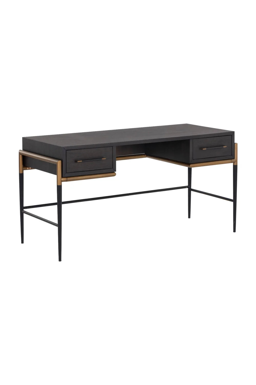 Luxury Wooden 2-Drawer Modern Desk European Style for Villa