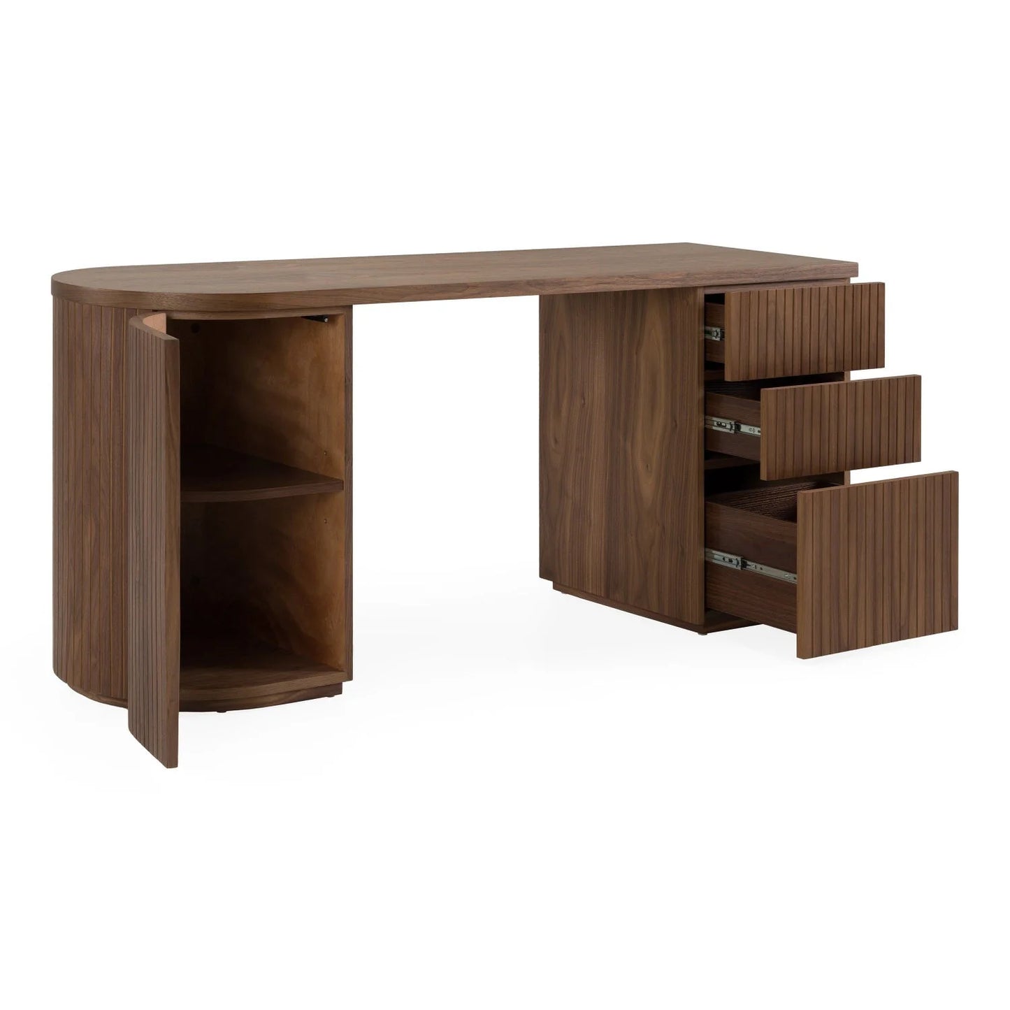 Luxury Wooden 3-Drawer Modern Desk European Style for Villa