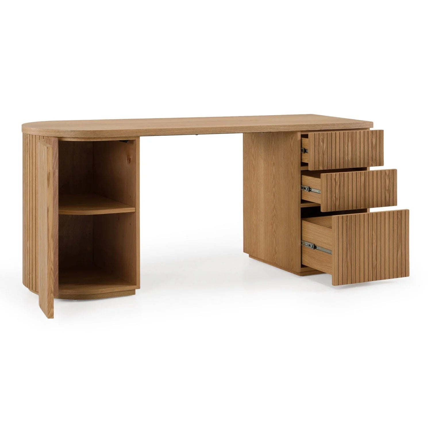 Luxury Wooden 3-Drawer Modern Desk European Style for Villa