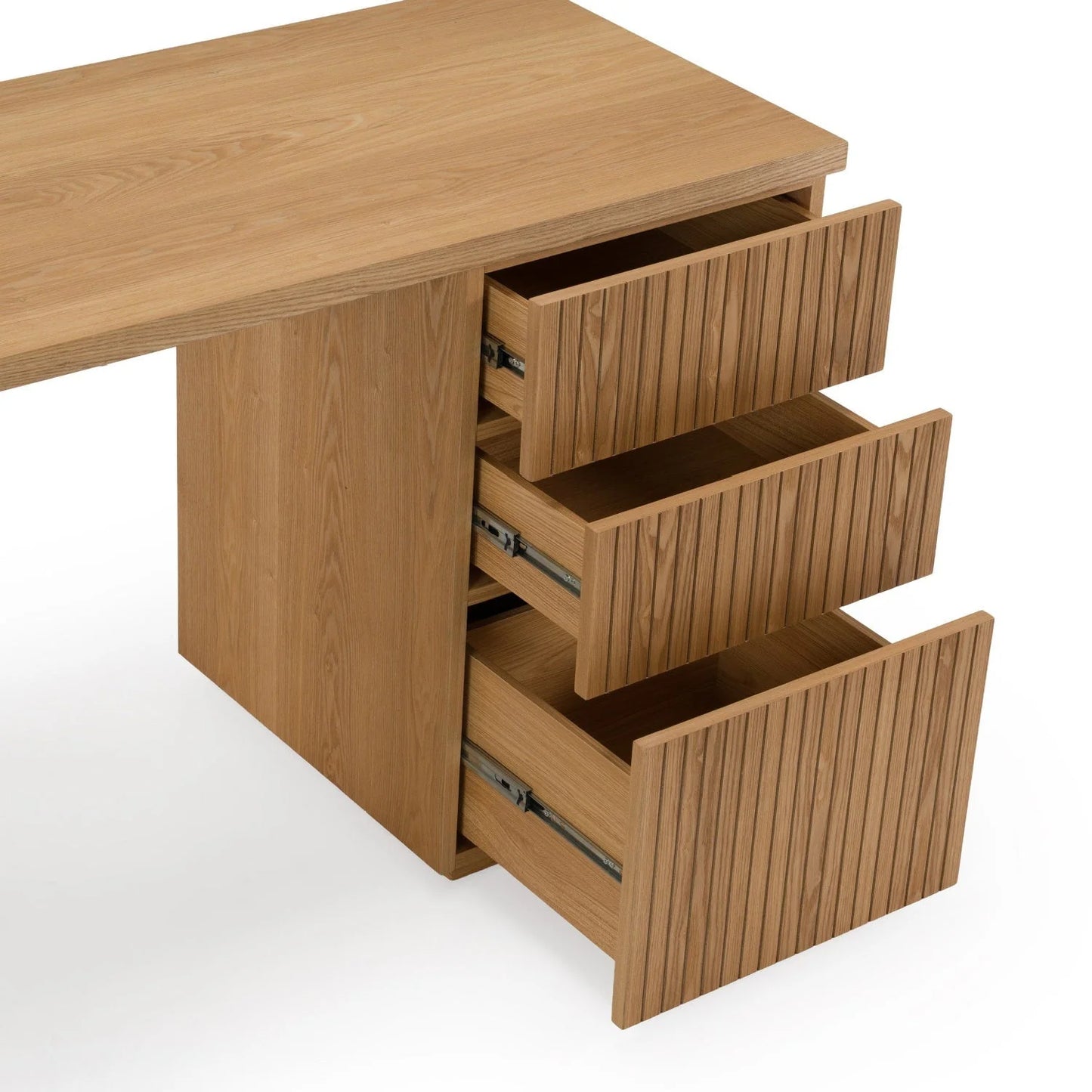Luxury Wooden 3-Drawer Modern Desk European Style for Villa
