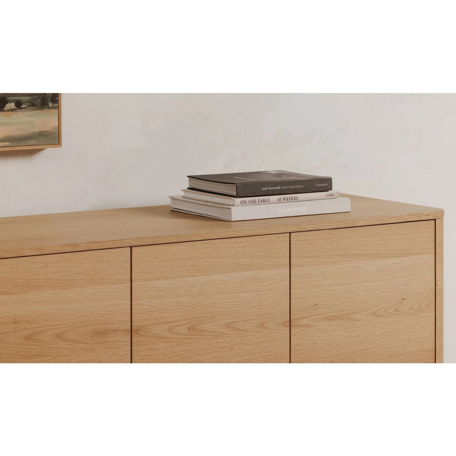 Luxury Wooden 4-Door Sideboard European Style for Villa