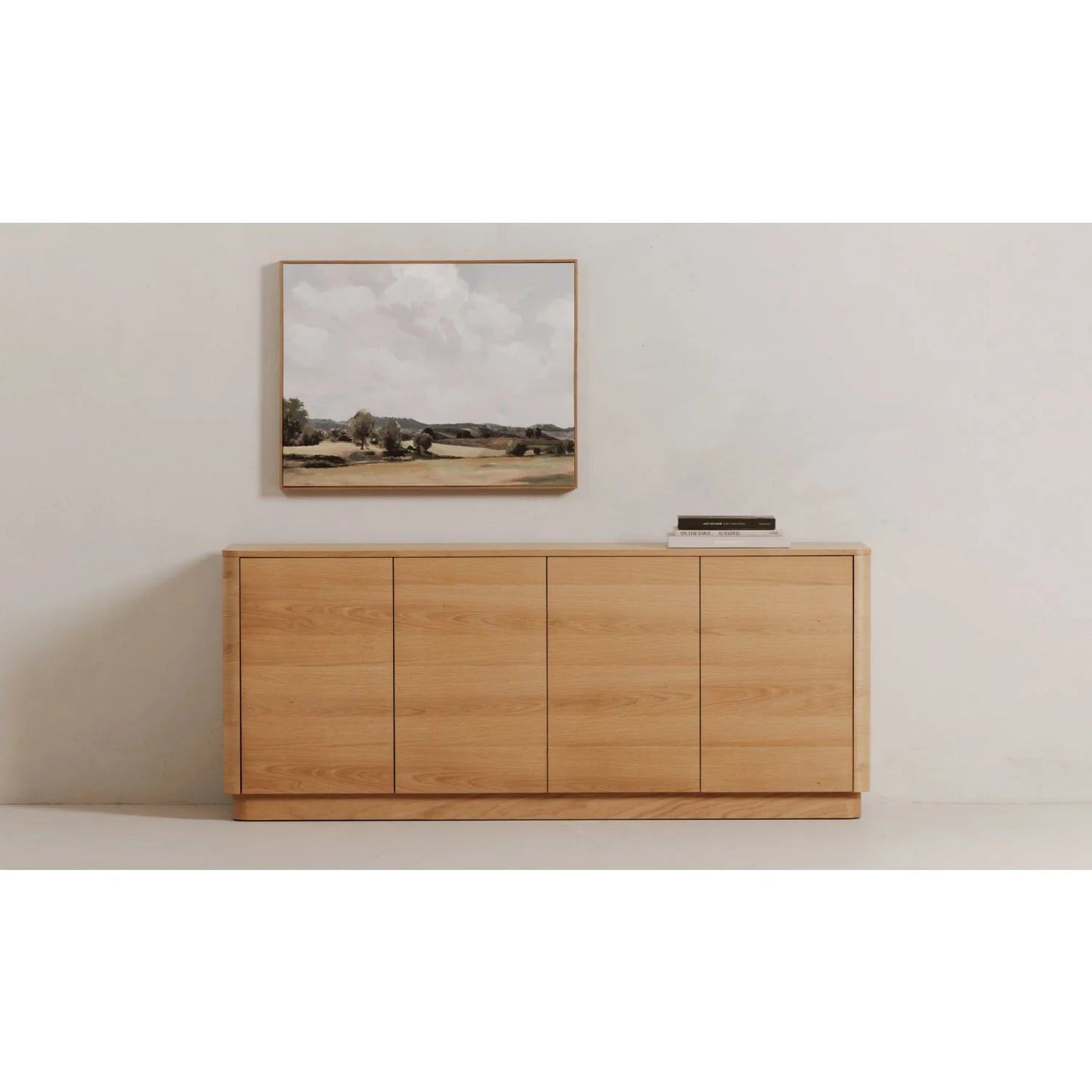 Luxury Wooden 4-Door Sideboard European Style for Villa