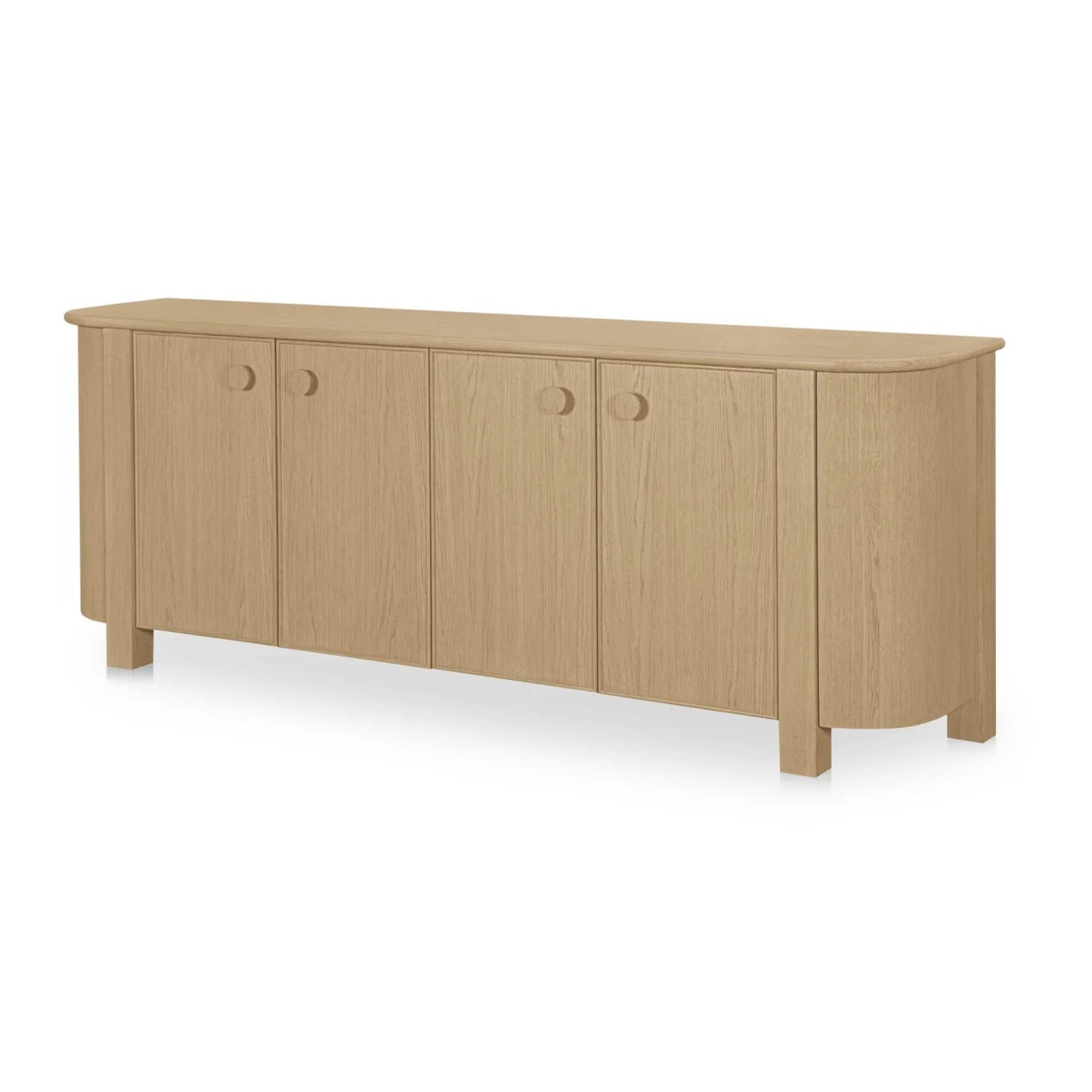 Luxury Wooden 4-Door Sideboard European Style for Villa