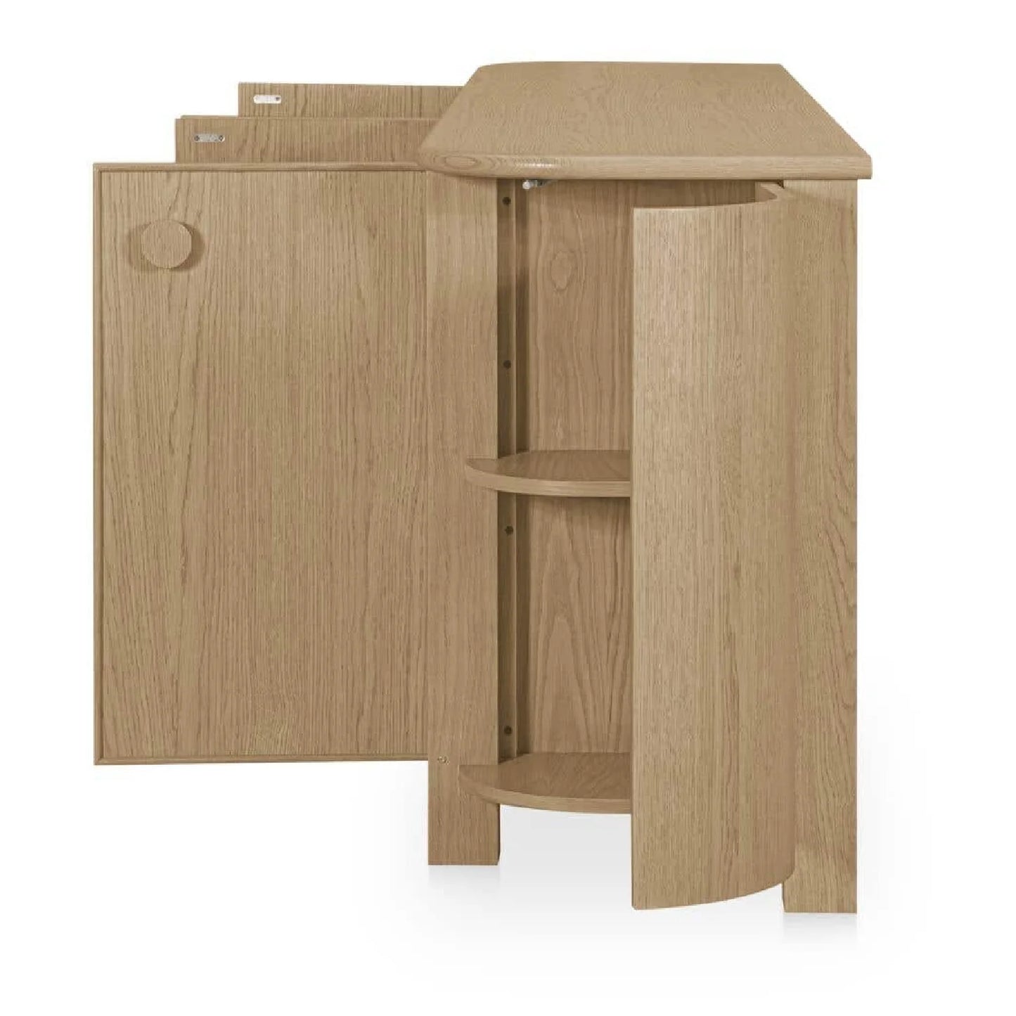 Luxury Wooden 4-Door Sideboard European Style for Villa