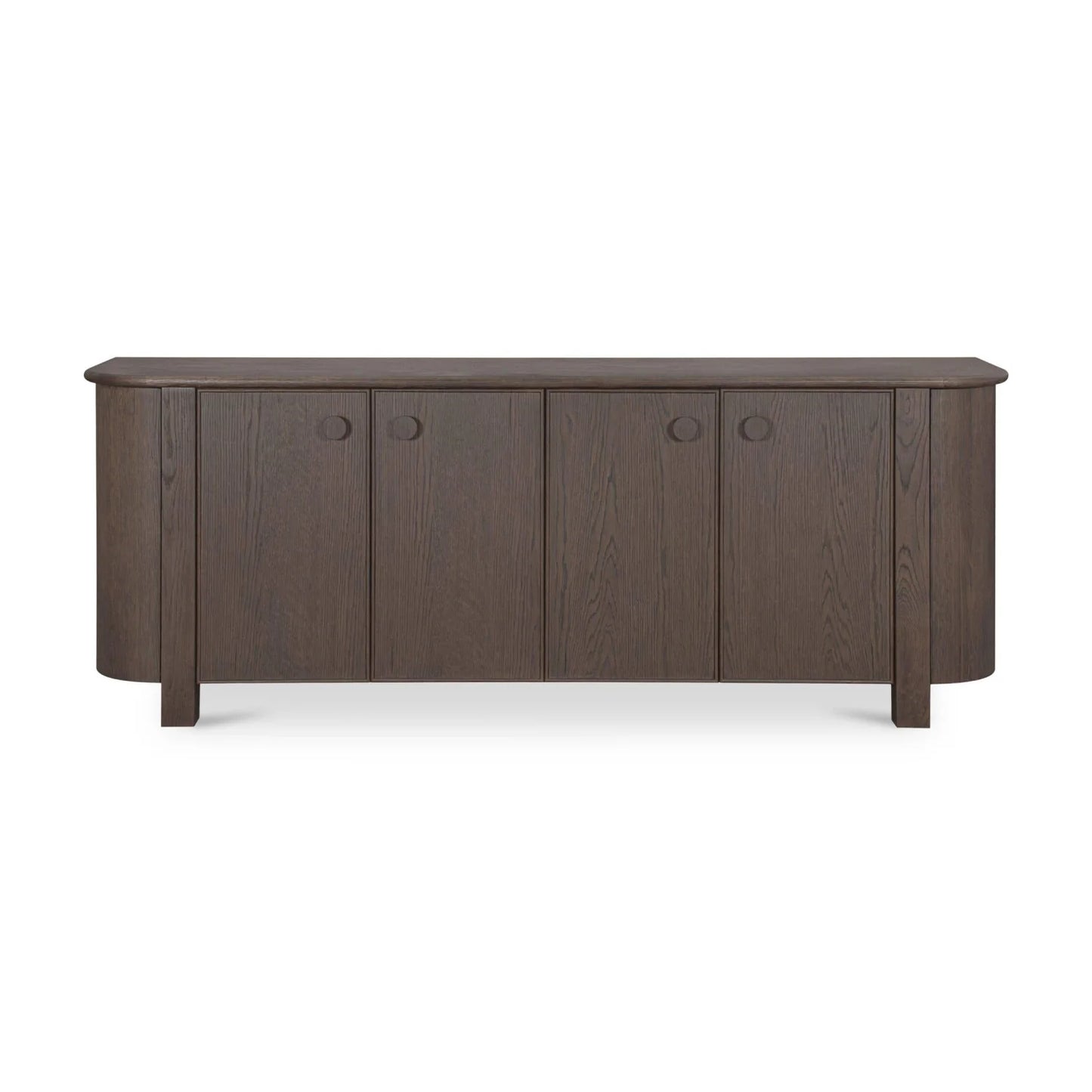 Luxury Wooden 4-Door Sideboard European Style for Villa