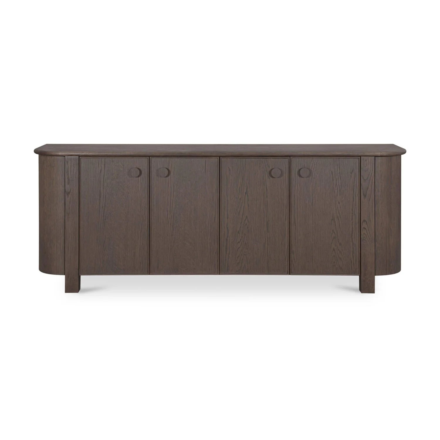 Luxury Wooden 4-Door Sideboard European Style for Villa