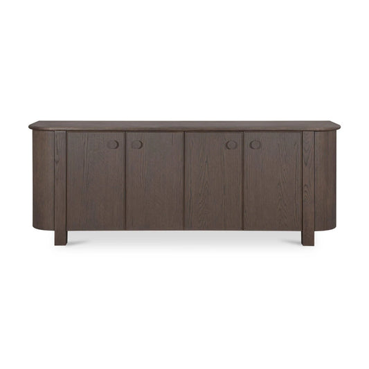 Luxury Wooden 4-Door Sideboard European Style for Villa