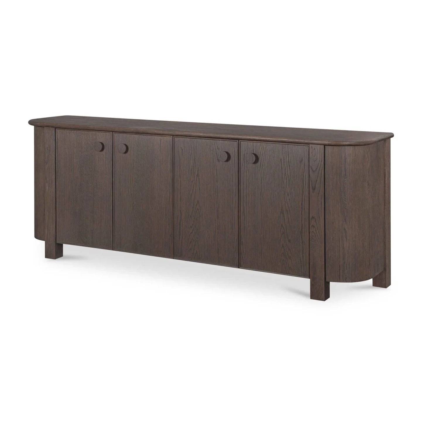 Luxury Wooden 4-Door Sideboard European Style for Villa