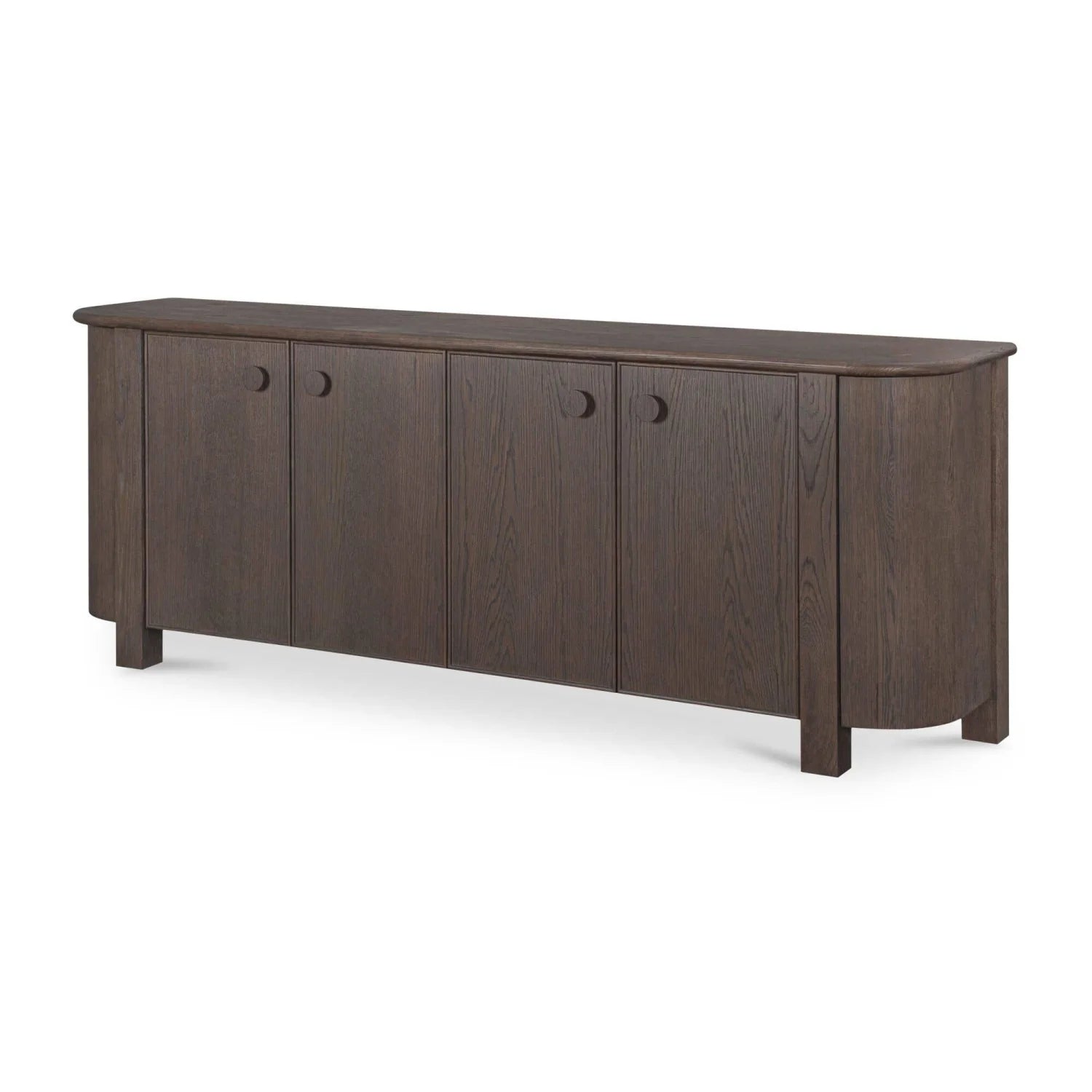 Luxury Wooden 4-Door Sideboard European Style for Villa