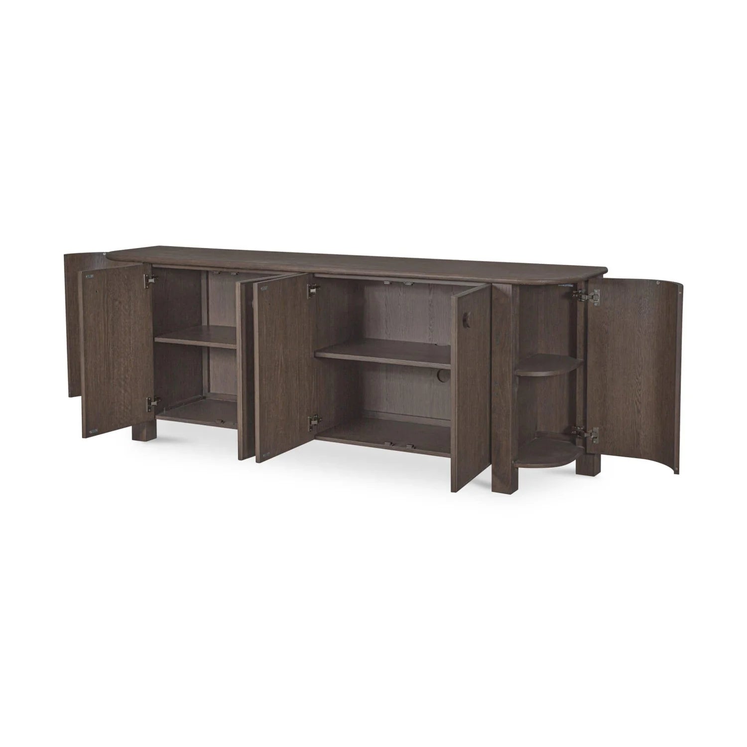 Luxury Wooden 4-Door Sideboard European Style for Villa