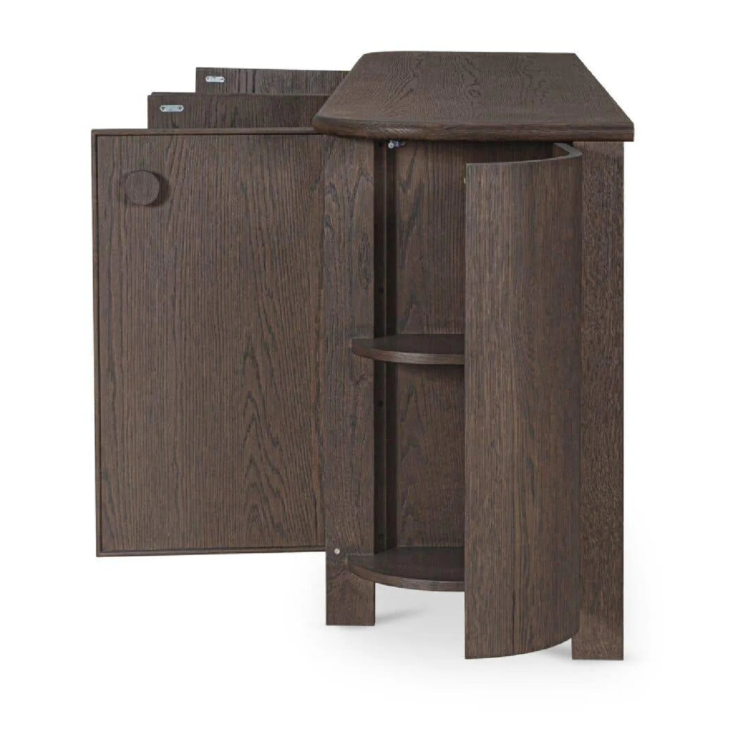 Luxury Wooden 4-Door Sideboard European Style for Villa