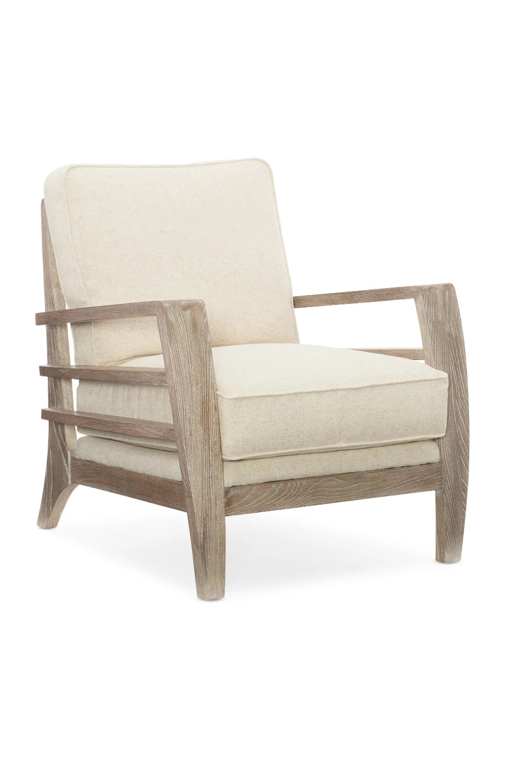Luxury Wooden Cushioned Lounge Chair Modern Italian Style for Villa