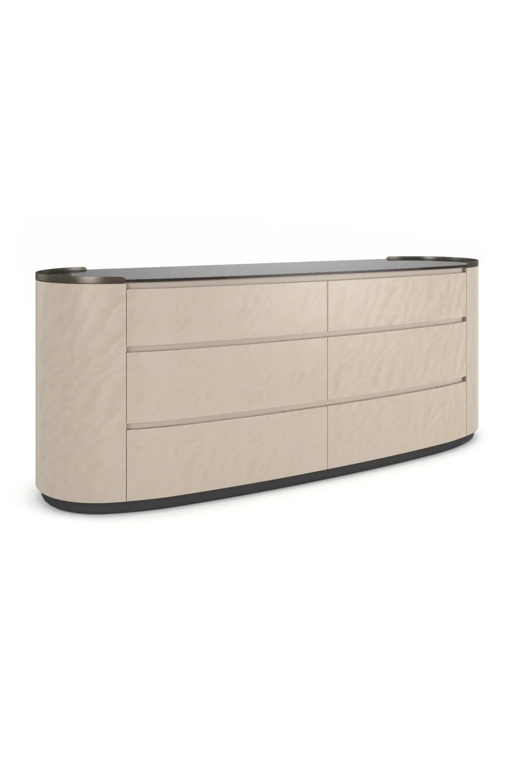 Luxury Wooden Modern 6-Drawer Dresser European Style for Villa