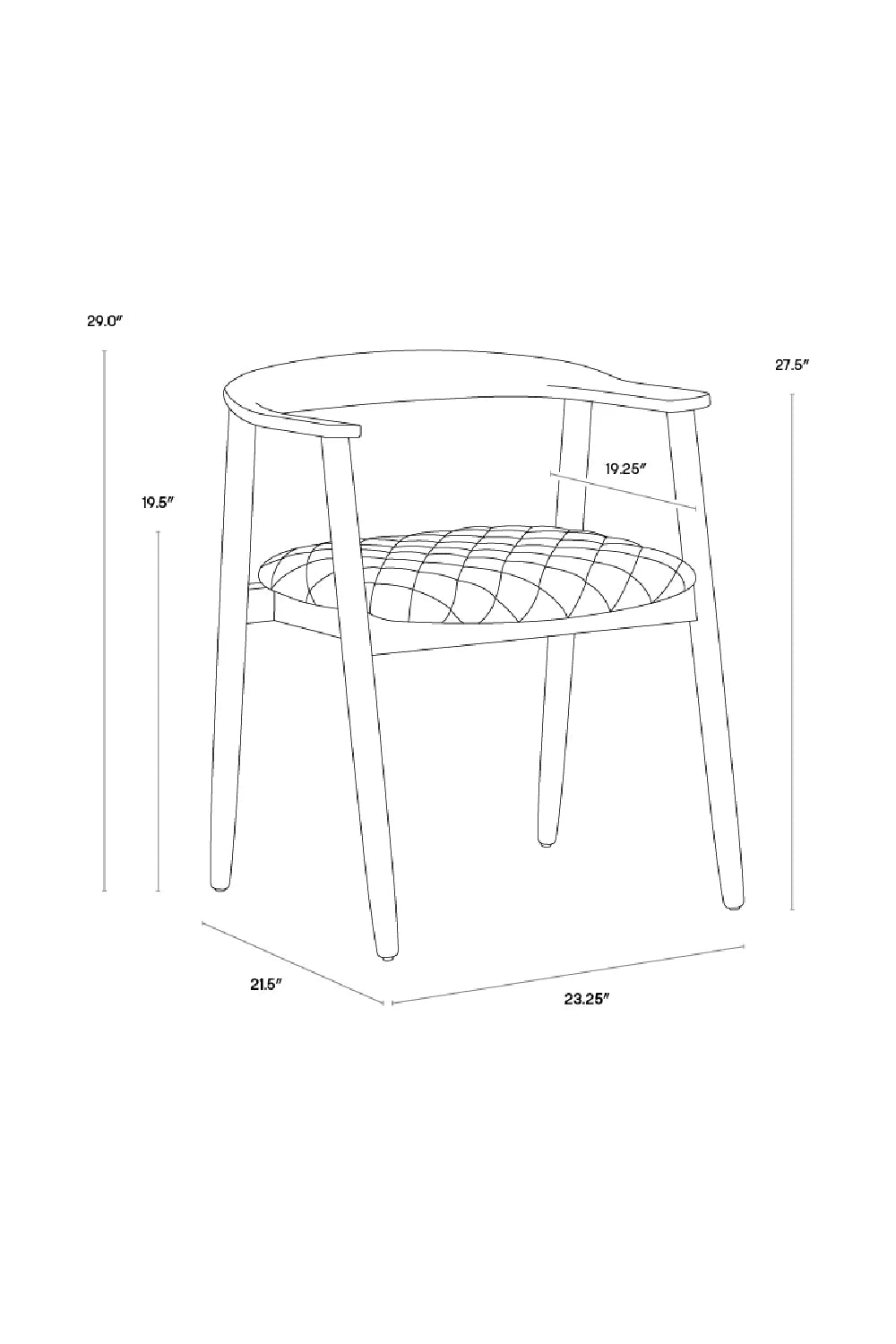 Luxury Wooden Modern Dining Armchair European Style for Villa